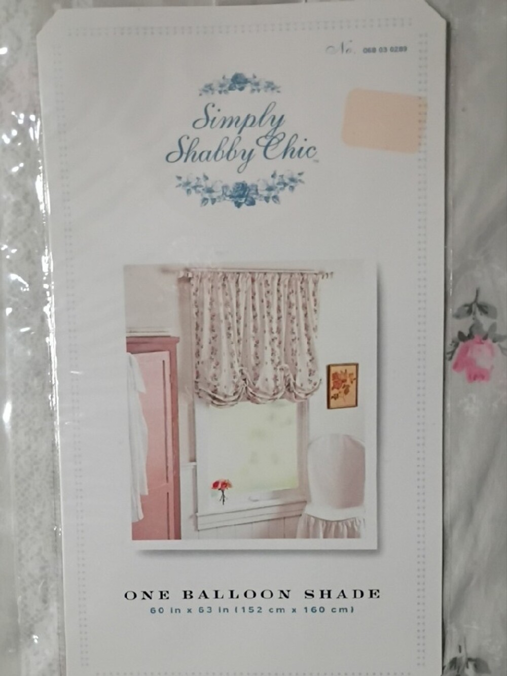 2 Simply Shabby Chic  White Balloon Shade with Pink Rose Print - Picture 2 of 5